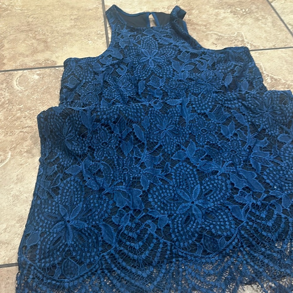 Express blue tank dress